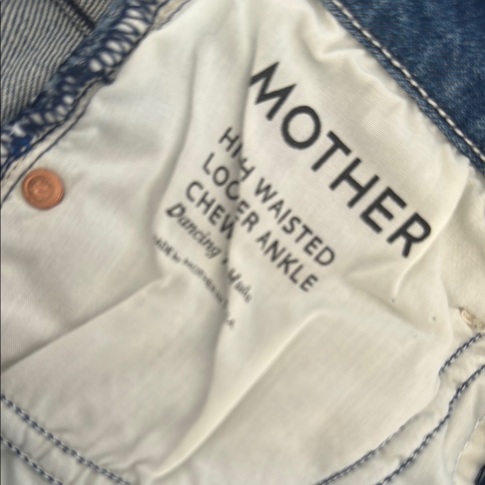 MOTHER Denim RAINBOW Pocket Jeans High Waisted Chew Dancing the Hula Size 24 - Picture 14 of 15
